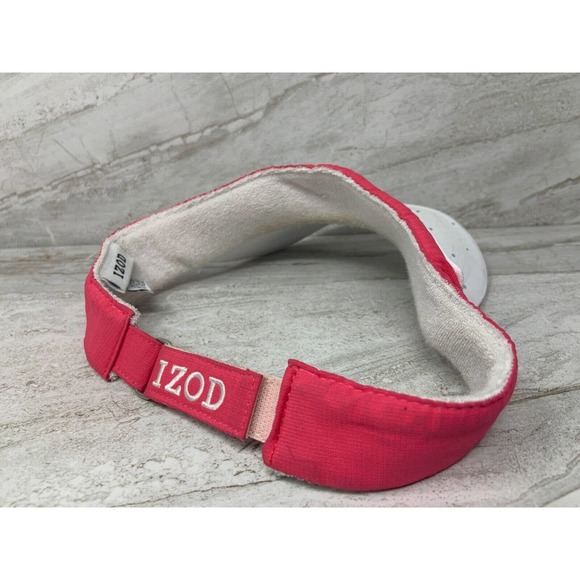 IZOD Pink and White With Bling Tennis/Golf/Exercise Visor Hat Pickleball - Picture 3 of 6